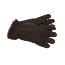 Ladies Deersuede Lined Black -   LA702B